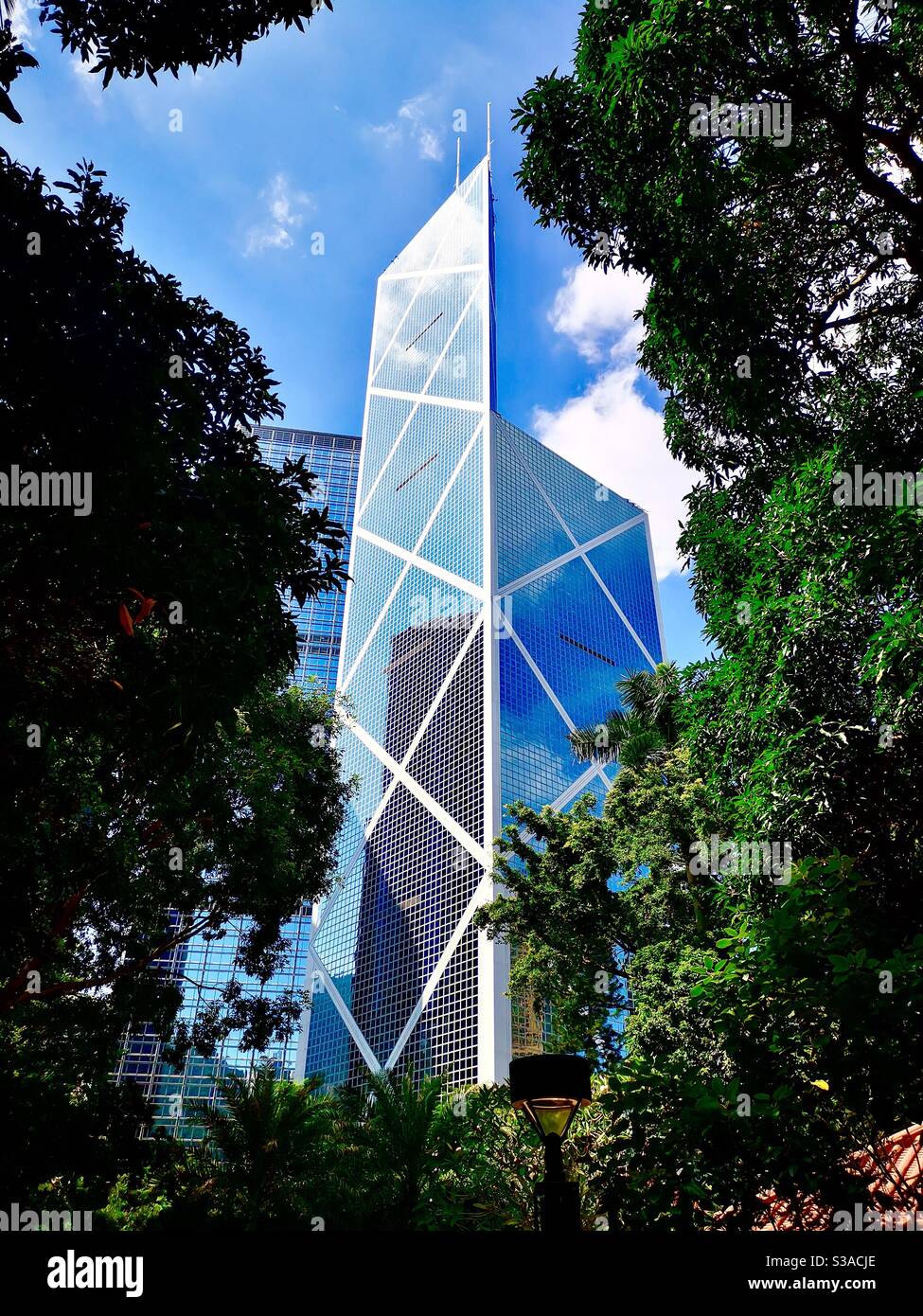 the beautiful bank of china building in Hong kong. - Smartphone Captured Stock Image