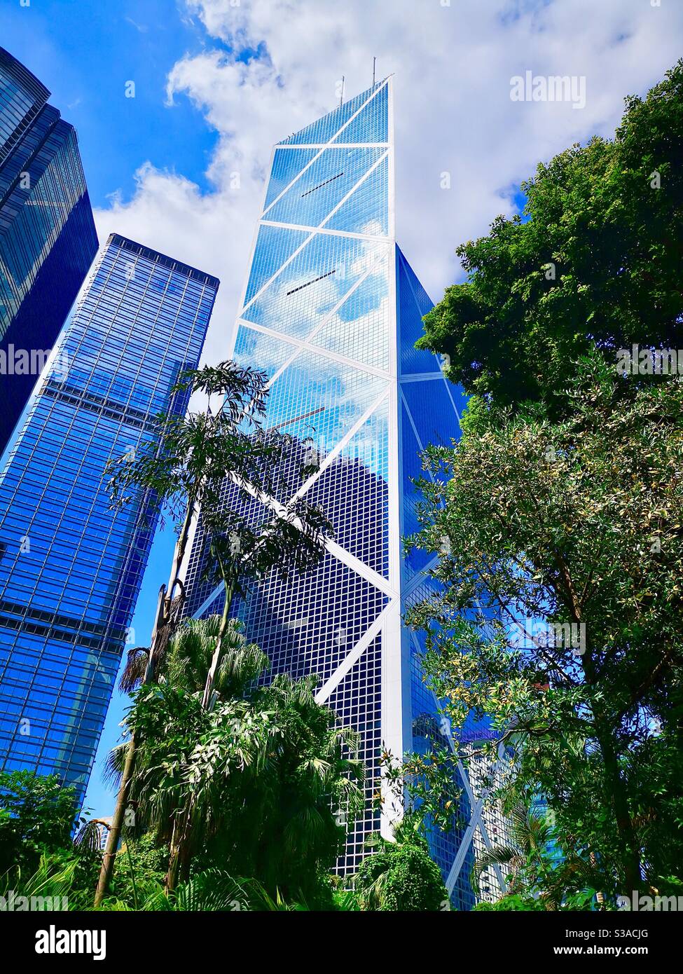 skyscrapers in Hong kong. - Smartphone Captured Stock Image