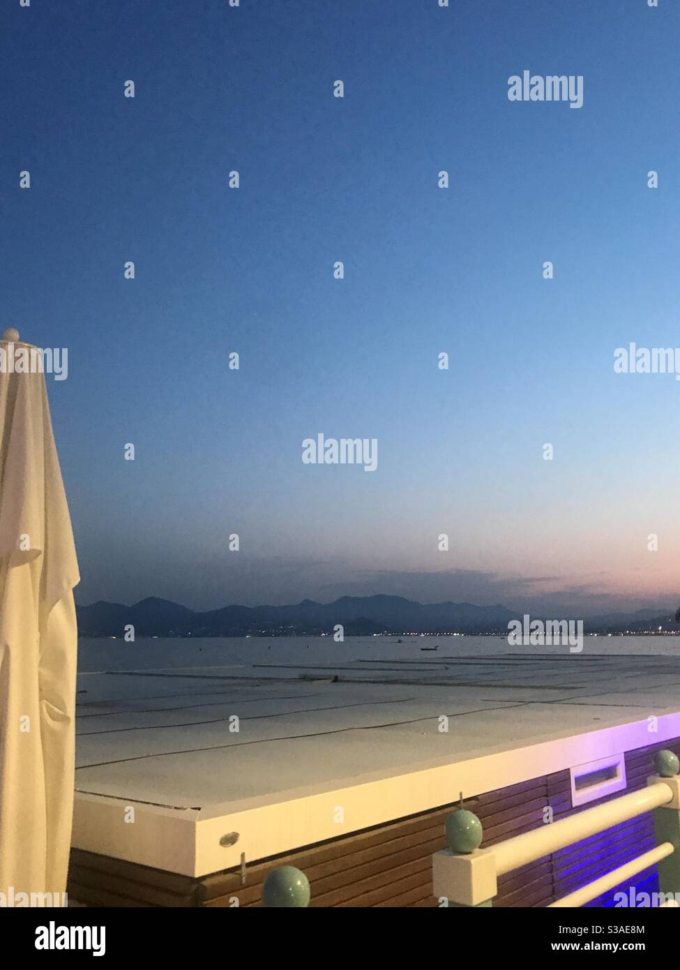 Sunset in Cannes on the French Riviera - Smartphone Captured Stock Image