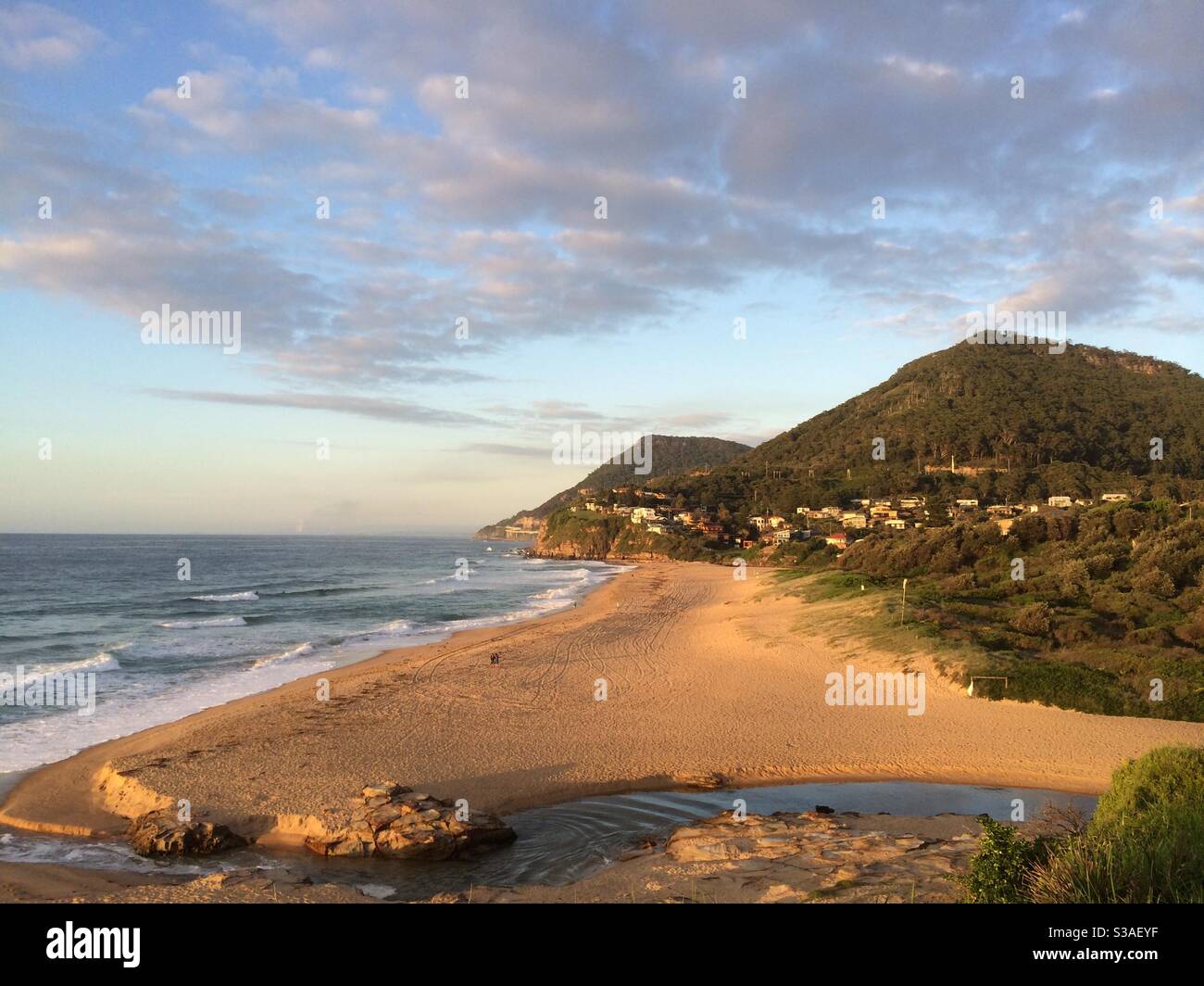 Stanwell Park beach as seen from the North end of Stanwell Park, NSW Australia Stock Photo