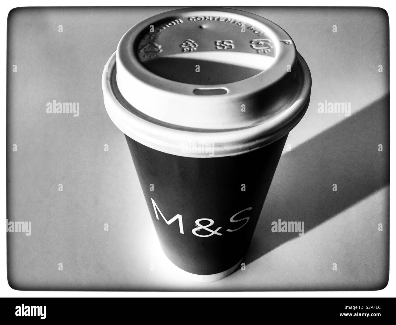 M&S take away coffee cup - Smartphone Captured Stock Image