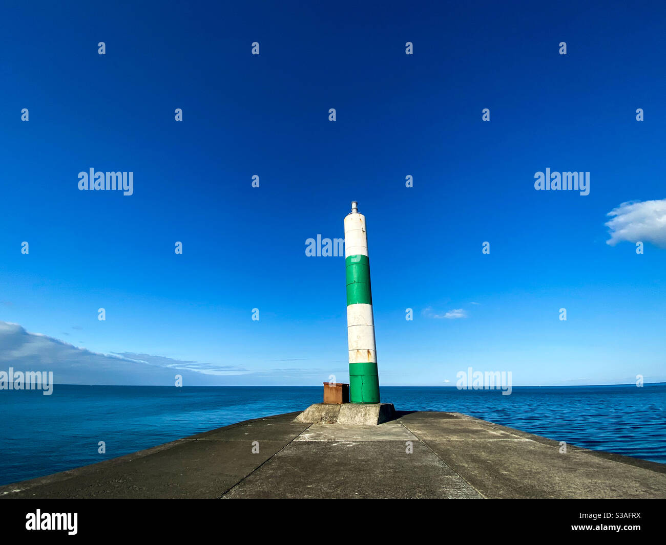 Aberystwyth, West Wales, UK. Saturday 17th October 2020. Weather: A very sunny and warm day in Aberystwyth by the stunning sea and lighthouse. Photo Credit ©️Rose Voon / Alamy Live News. Stock Photo