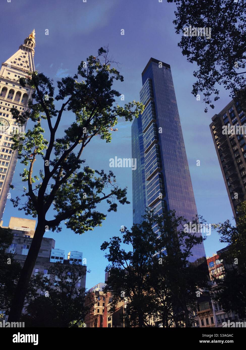 View of New high-rise apartment buildings have been built near Madison Square ...