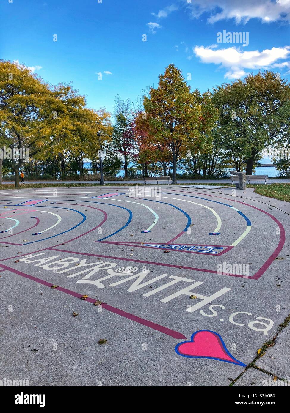 A labyrinth on Toronto’s waterfront. - Smartphone Captured Stock Image