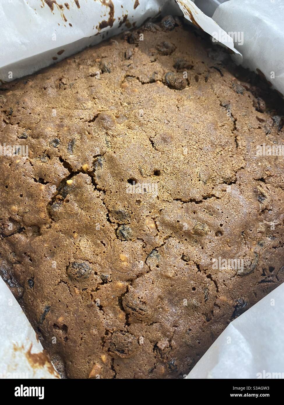Christmas Cake cooked for 4.5 hours - Smartphone Captured Stock Image