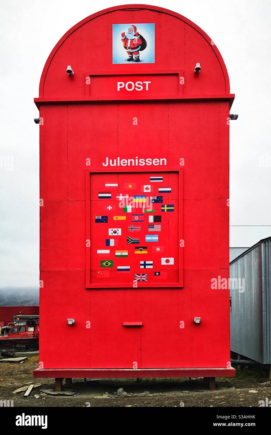 Santa’s giant post box in Longyearbyen, Svalbard. - Smartphone Captured Stock Image