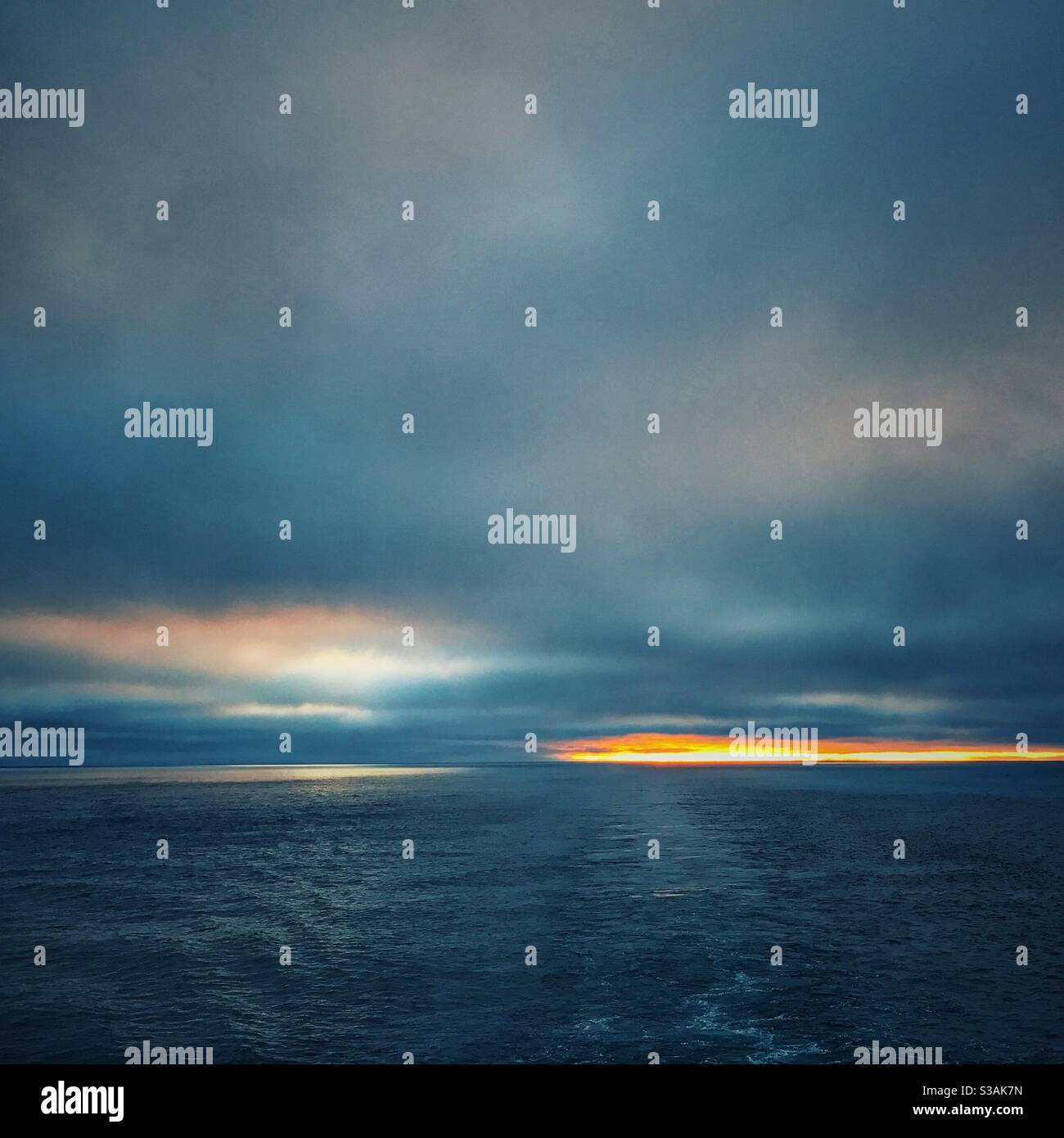 Sunset over North Sea. - Smartphone Captured Stock Image