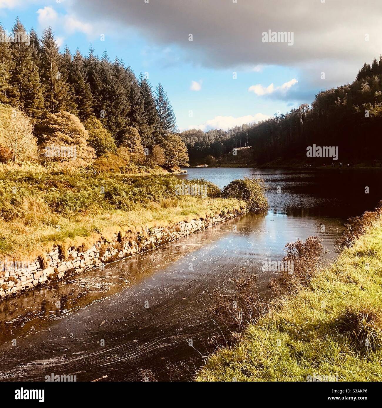 Entwistle reservoir darwen autumn Stock Photo Alamy