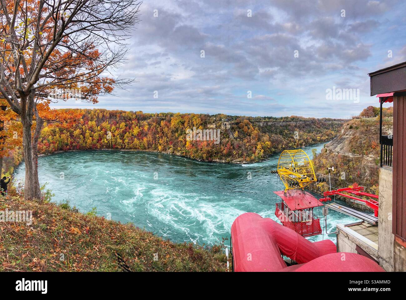 The Whirlpool Gondola at the Niagara River Gorge in Ontario. Stock Photo
