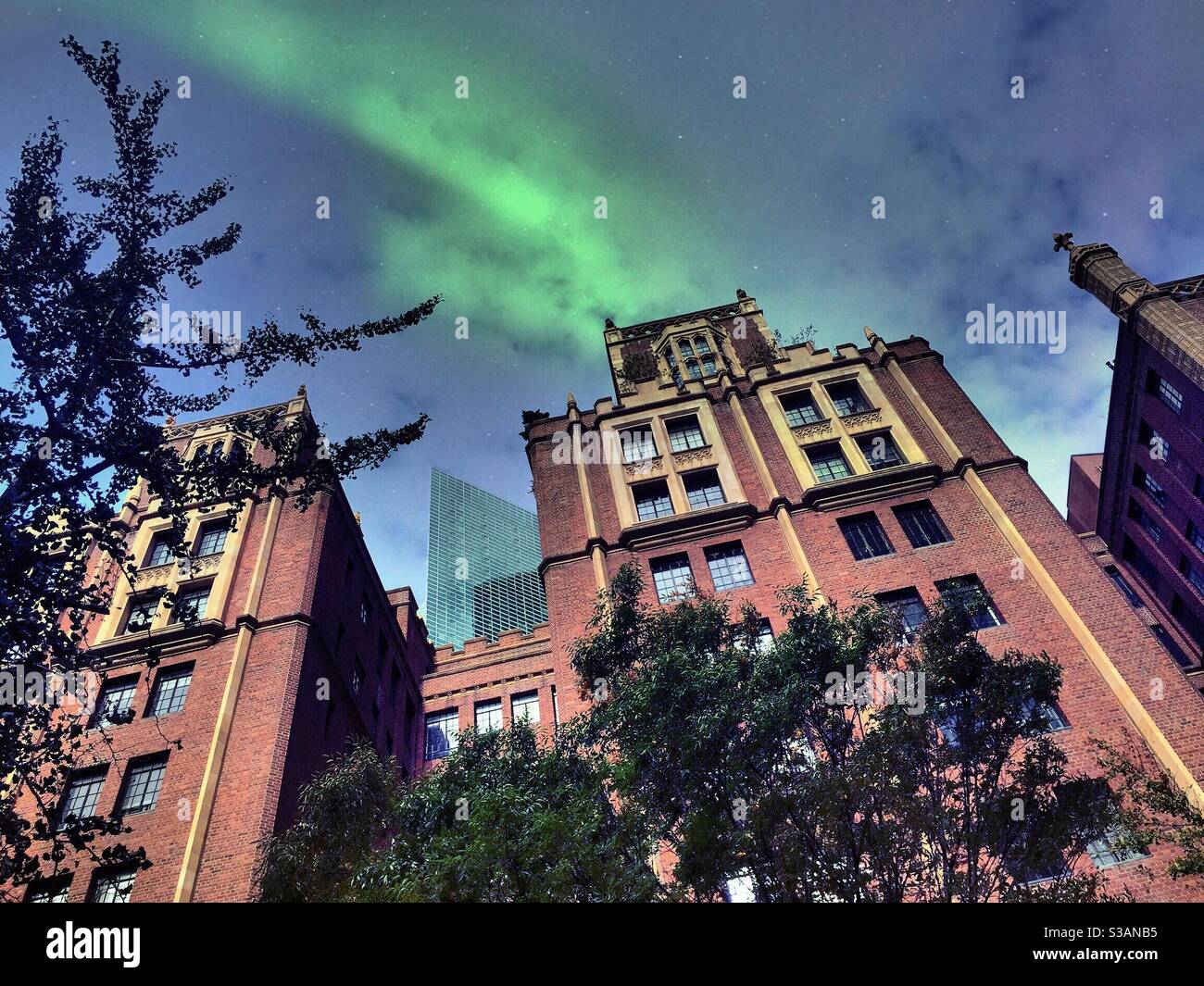 Tudor city is a residential complex in Midtown Manhattan Mirta you united nations campus between 1st and 2nd Ave., NYC, USA - Smartphone Captured Stock Image