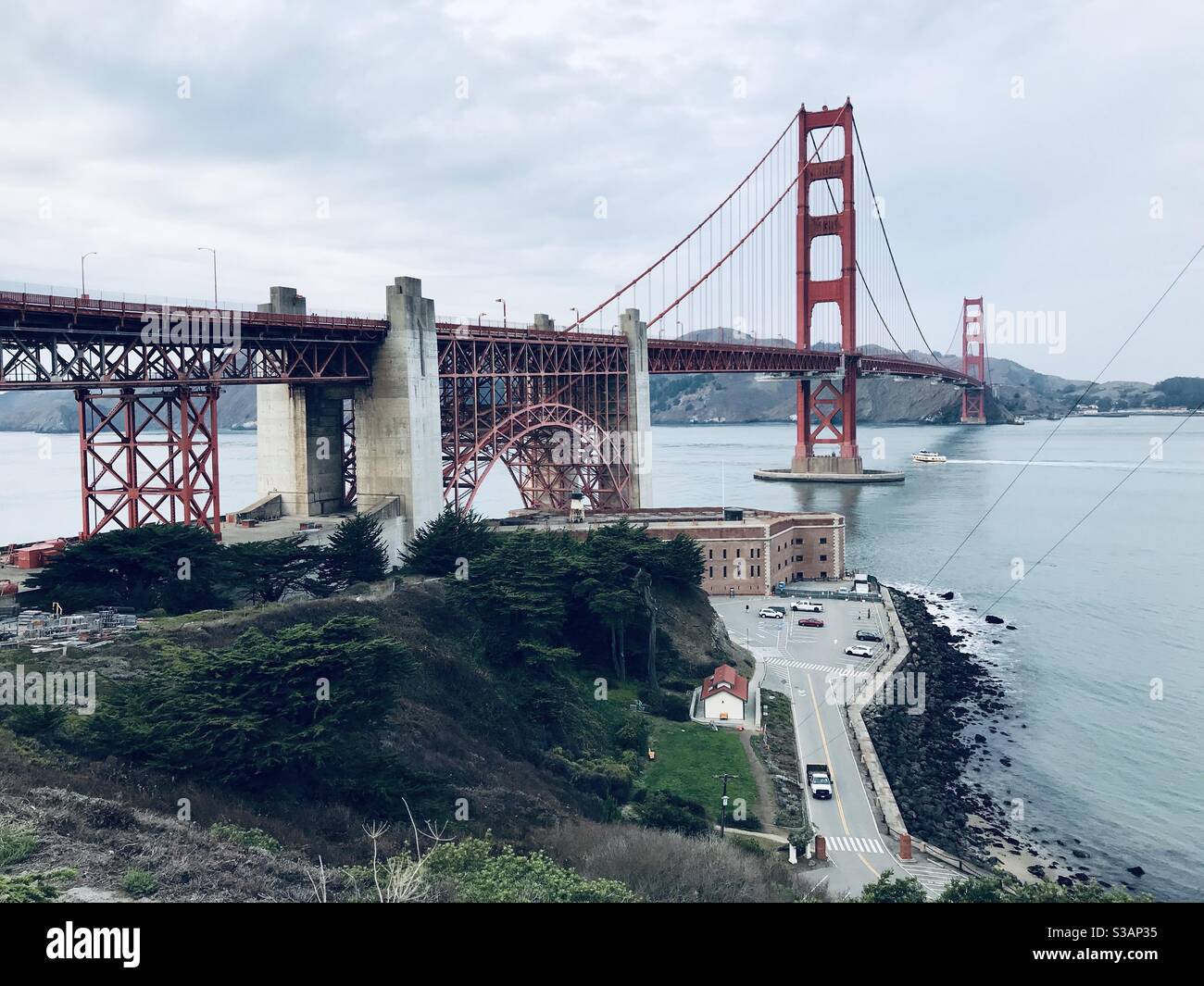 golden gate bridge distance Stock Photo Alamy