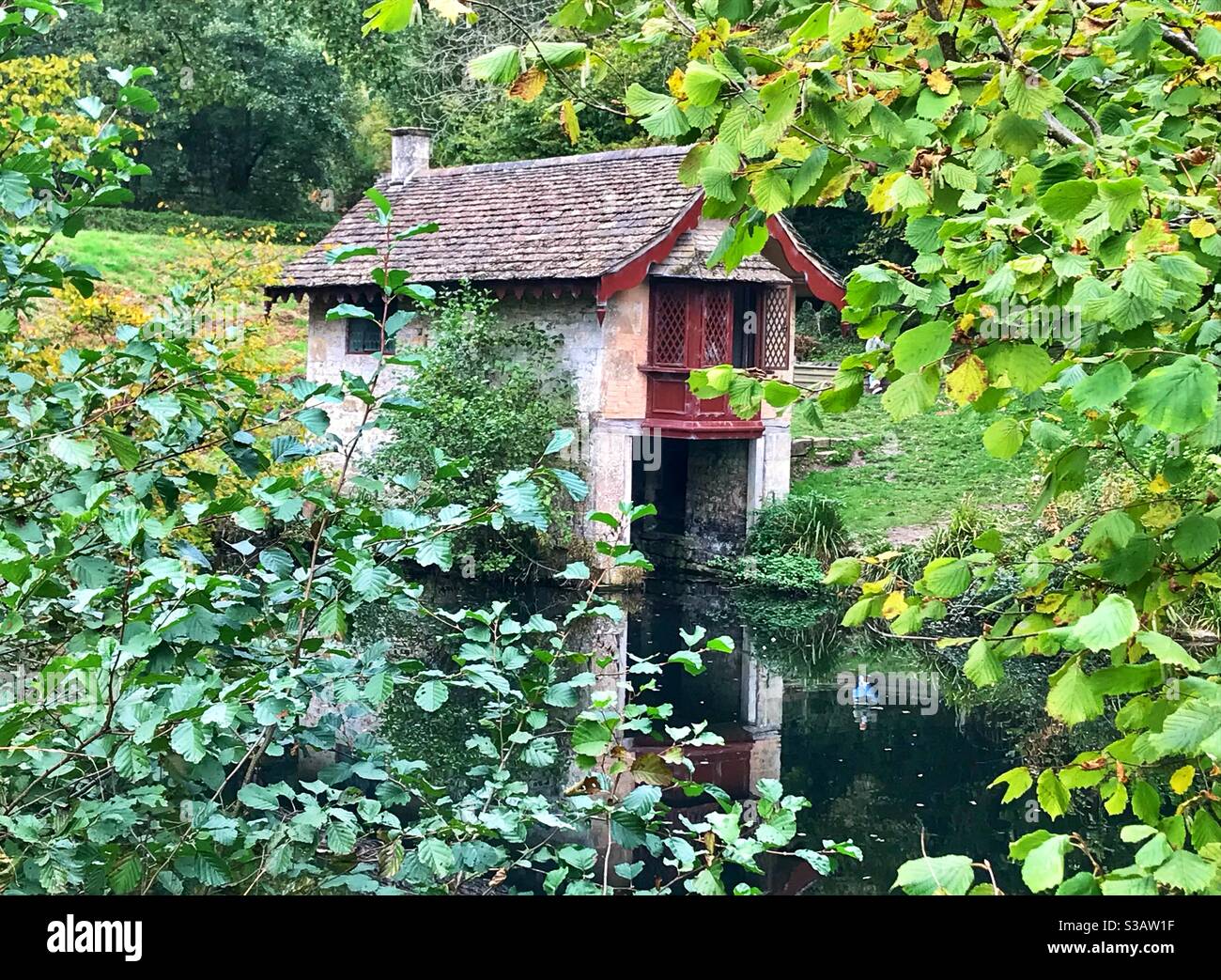 Boat house at woodchester park - Smartphone Captured Stock Image