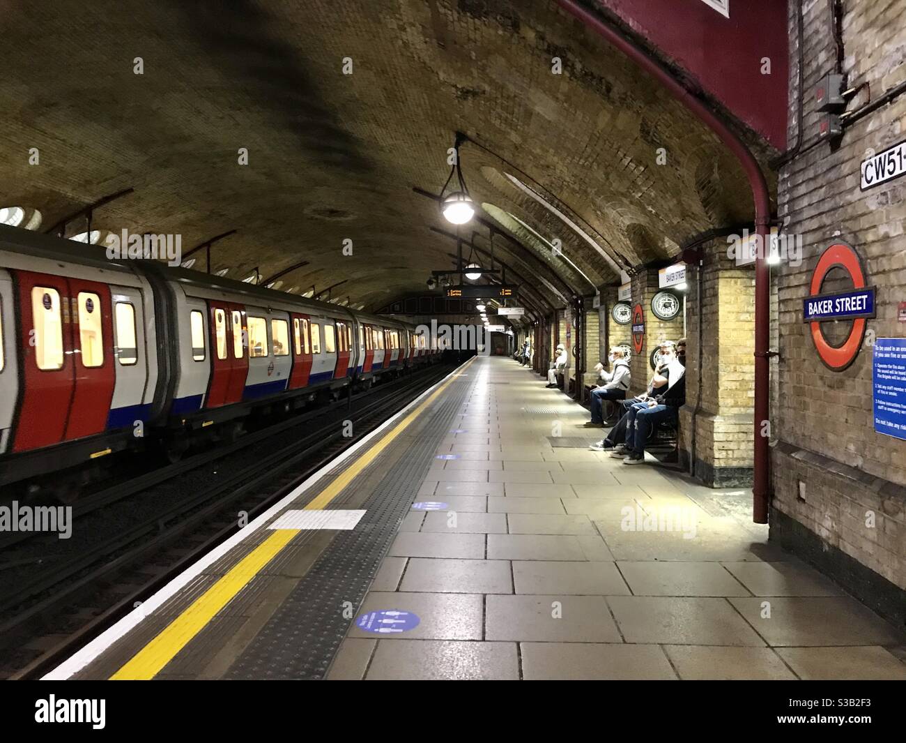 Baker Street tube station under COVID lockdown, London, UK Stock Photo