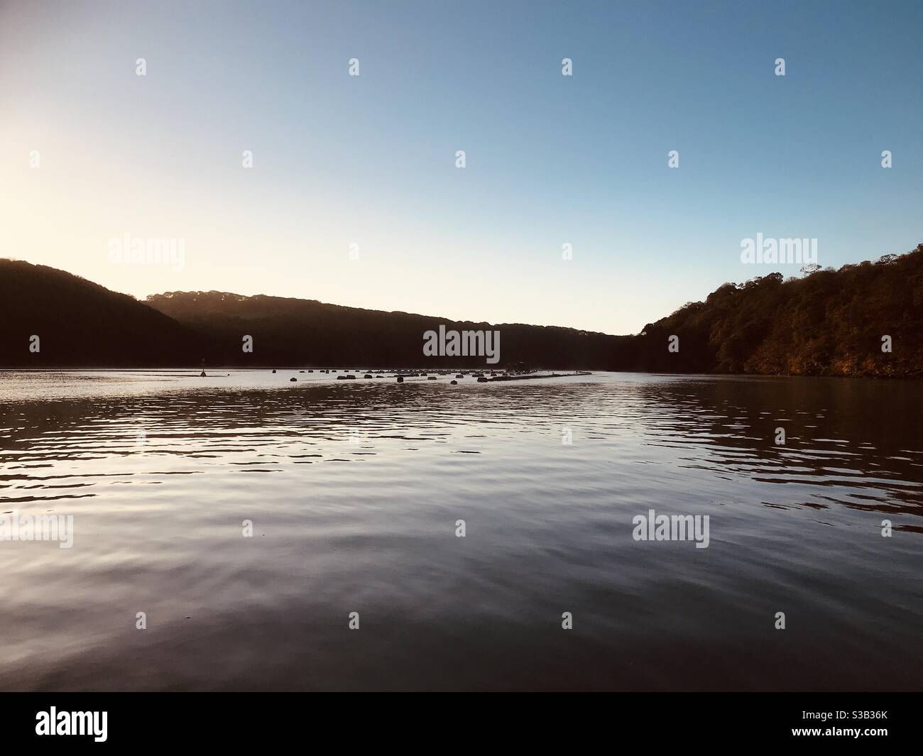 morning light on the lovely River Fal - Smartphone Captured Stock Image