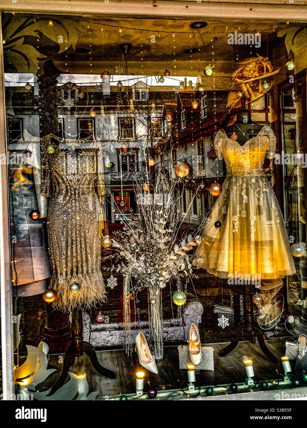 Shop window, glass reflections Stock Photo
