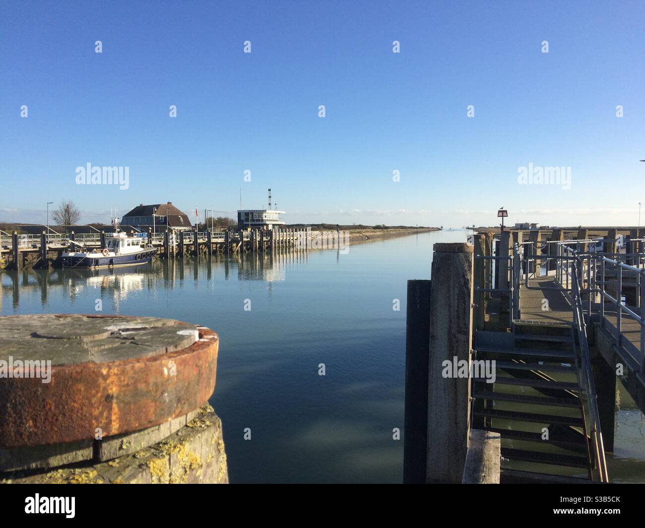 Rye harbour entrance Sussex England Stock Photo