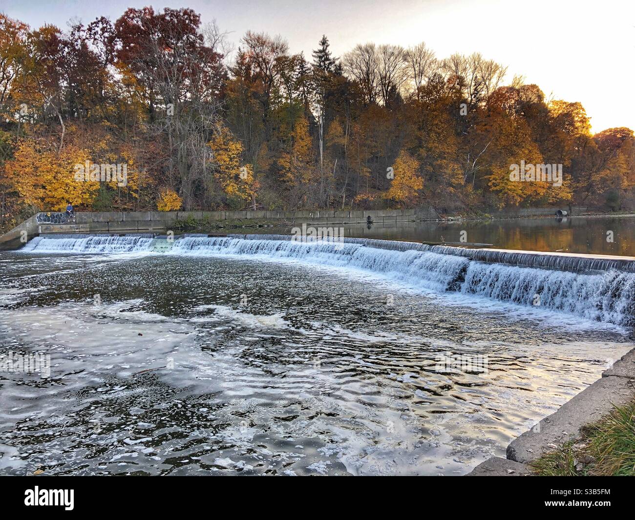 The Humber River in Toronto, Canada on a fall day. Stock Photo