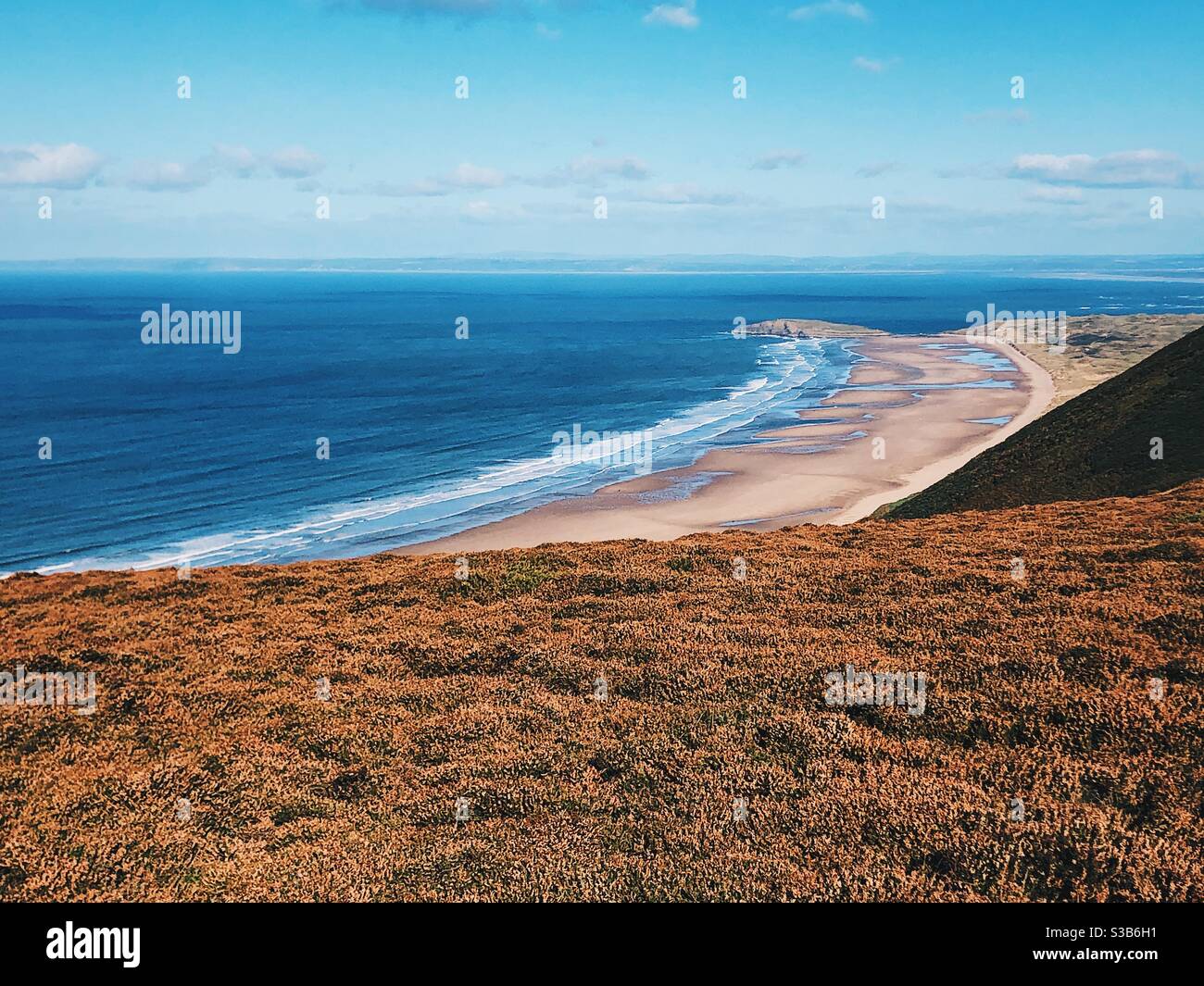 Rhossili Bay, Gower Peninsula, Wales Stock Photo