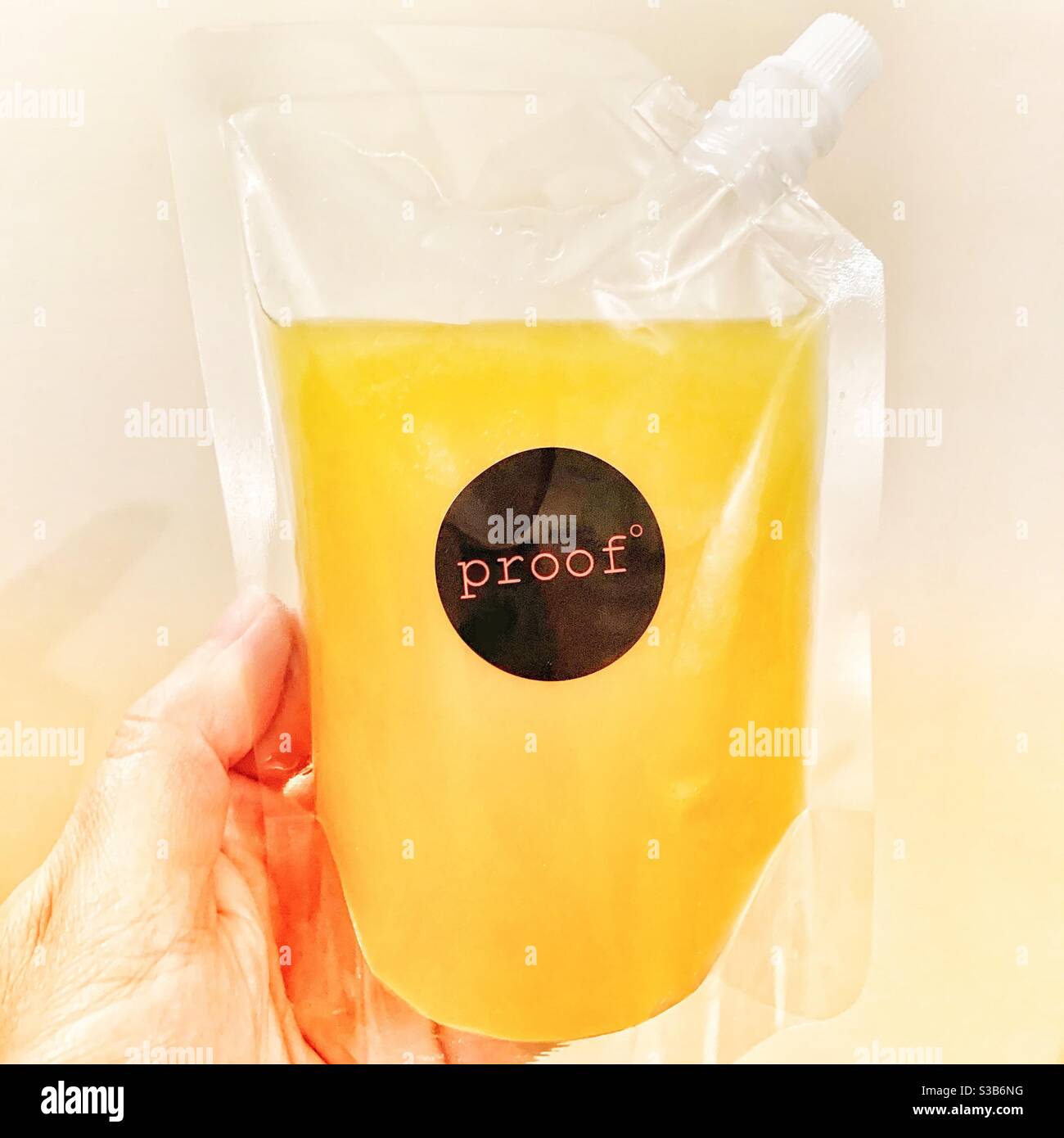 A home serving of a cocktail from a bar during COVID lockdown Stock Photo Alamy