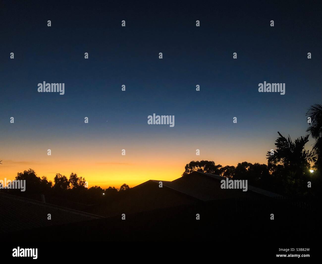 Sunset - night’s sky Stock Photo