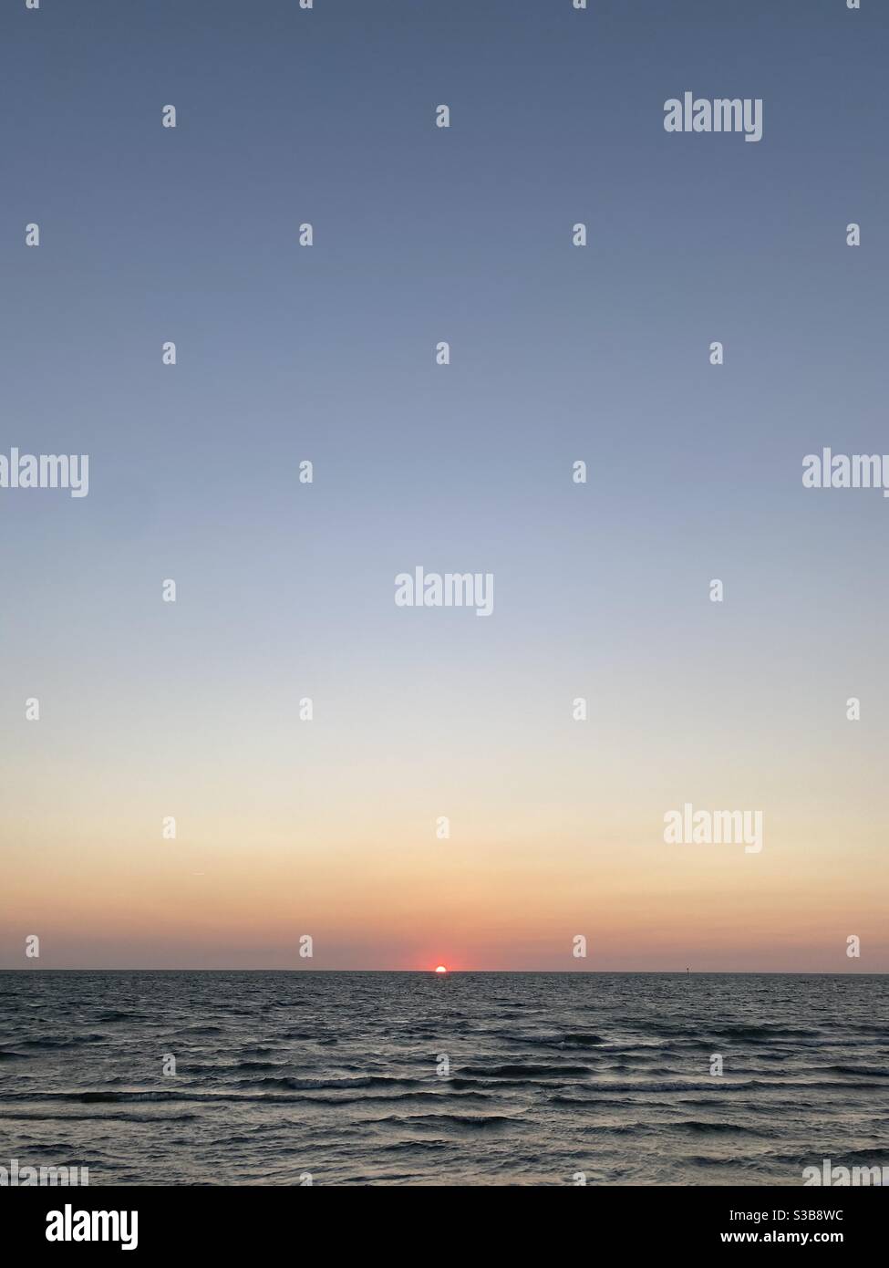 Sunset over Pamlico Sound. Ocracoke Island, North Carolina. Stock Photo