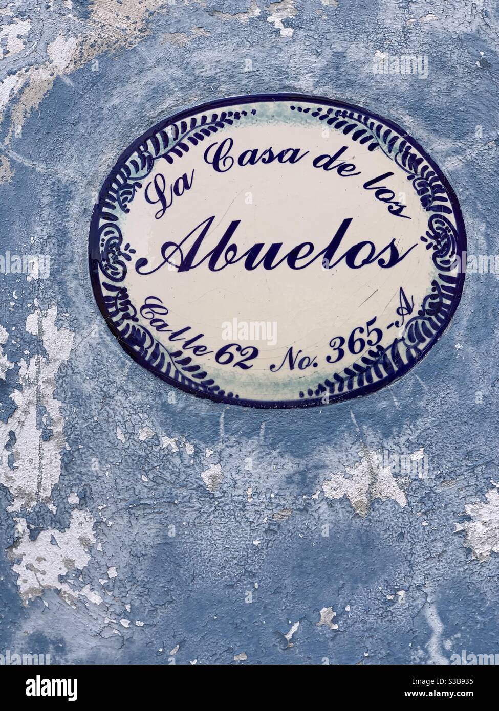 Name of a house , Merida , Mexico - Smartphone Captured Stock Image