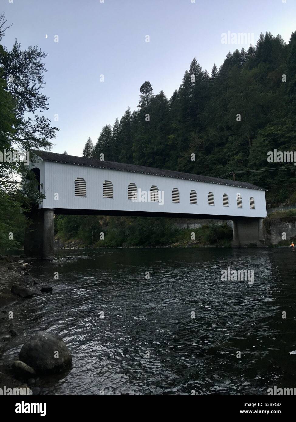 Goodpasture Bridge Oregon Stock Photo