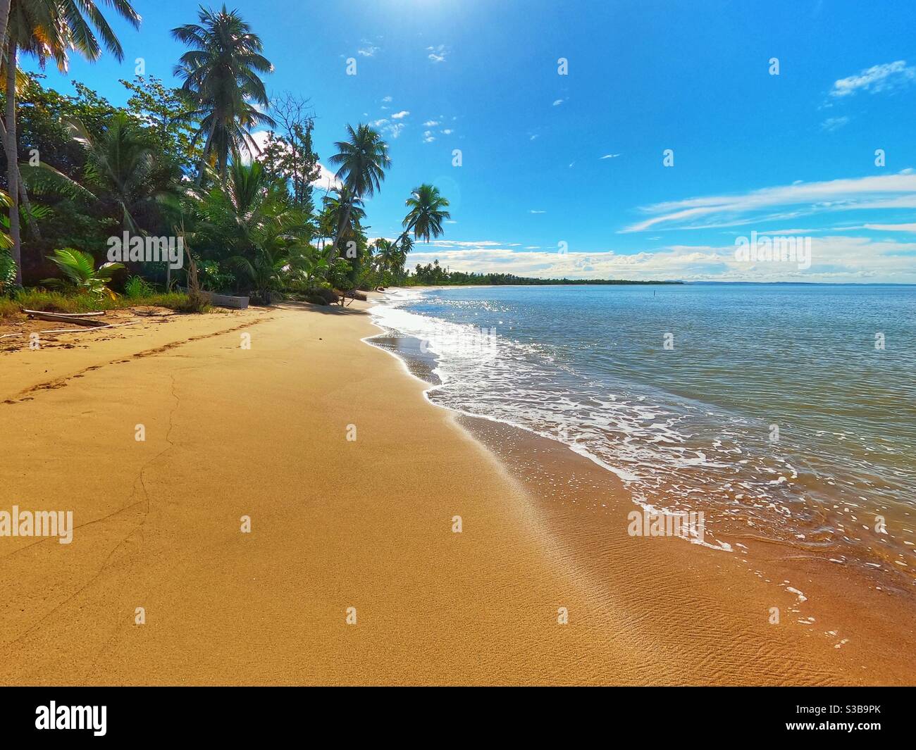 An uninhabited beach in Puerto Rico Stock Photo