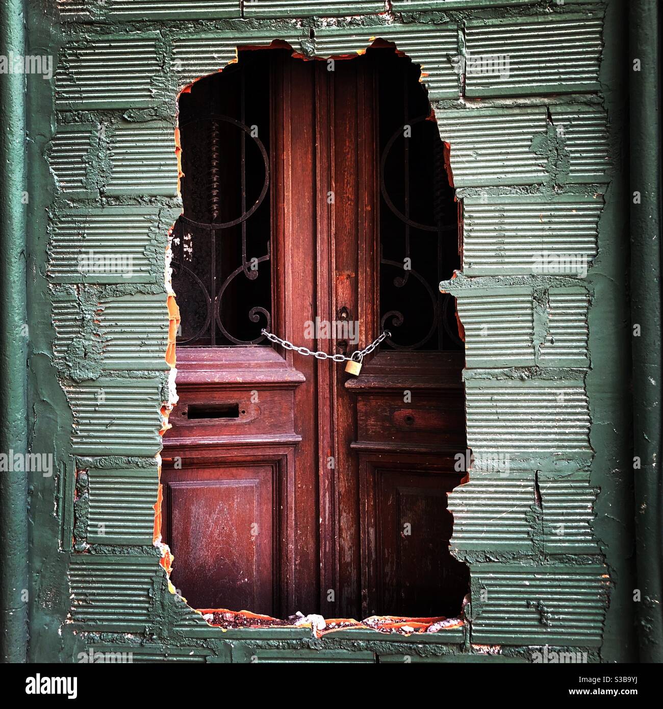 Lock Behind Padlock wall hi-res stock photography and images - Alamy