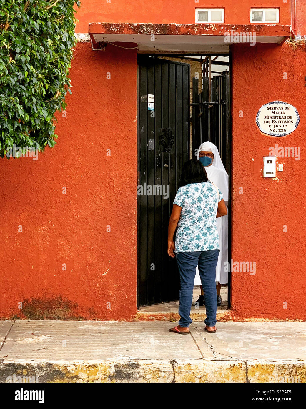Daily life during the covid19 pandemic , Merida , Mexico - Smartphone Captured Stock Image