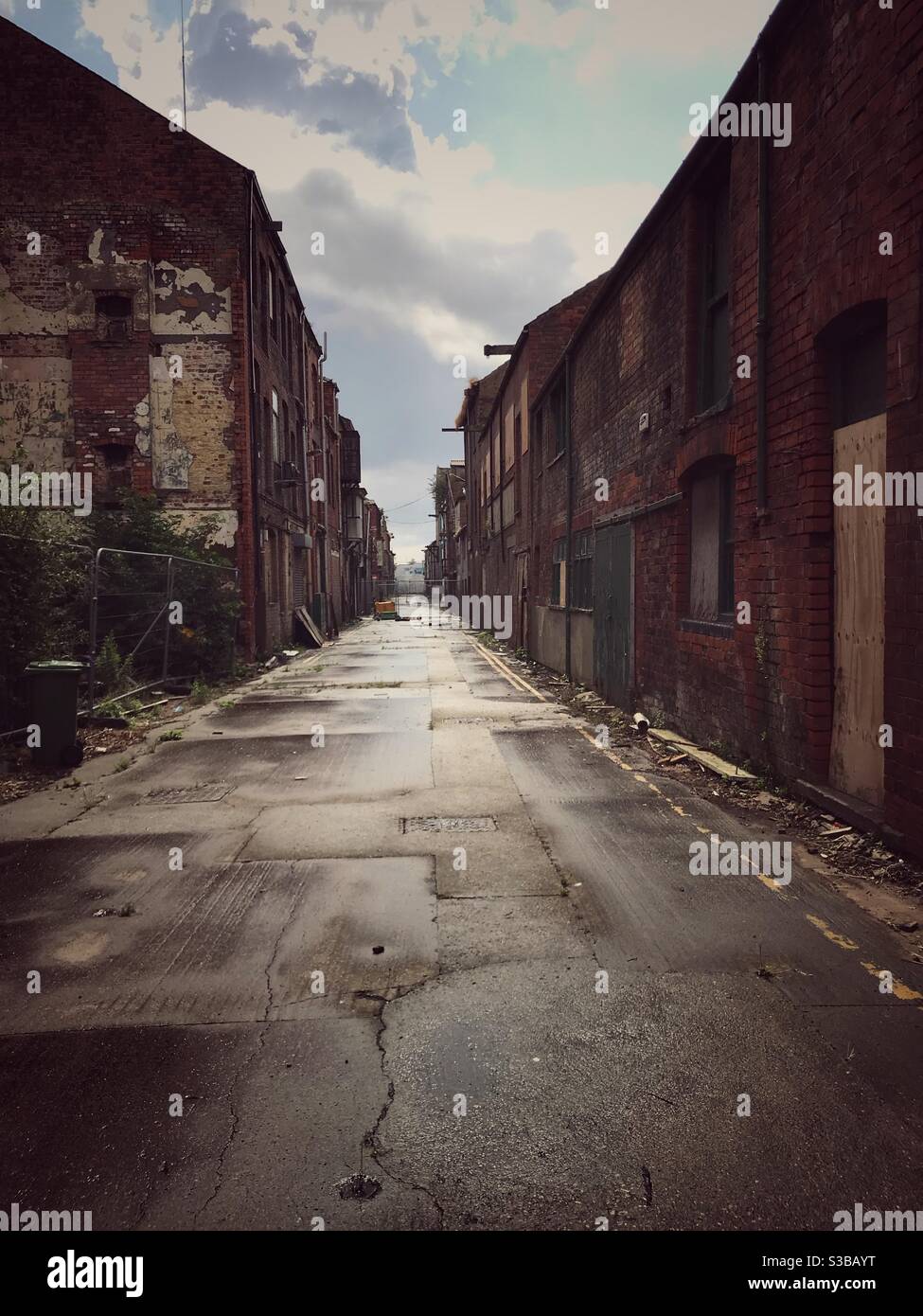 Derelict buildings at old fish docks in Grimsby UK Stock Photo Alamy