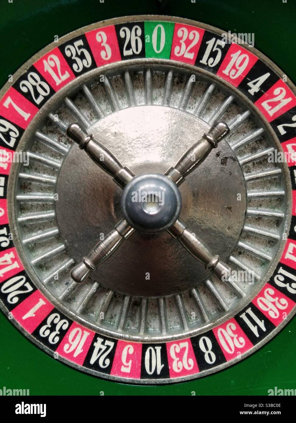 Roulette wheel close up Stock Photo