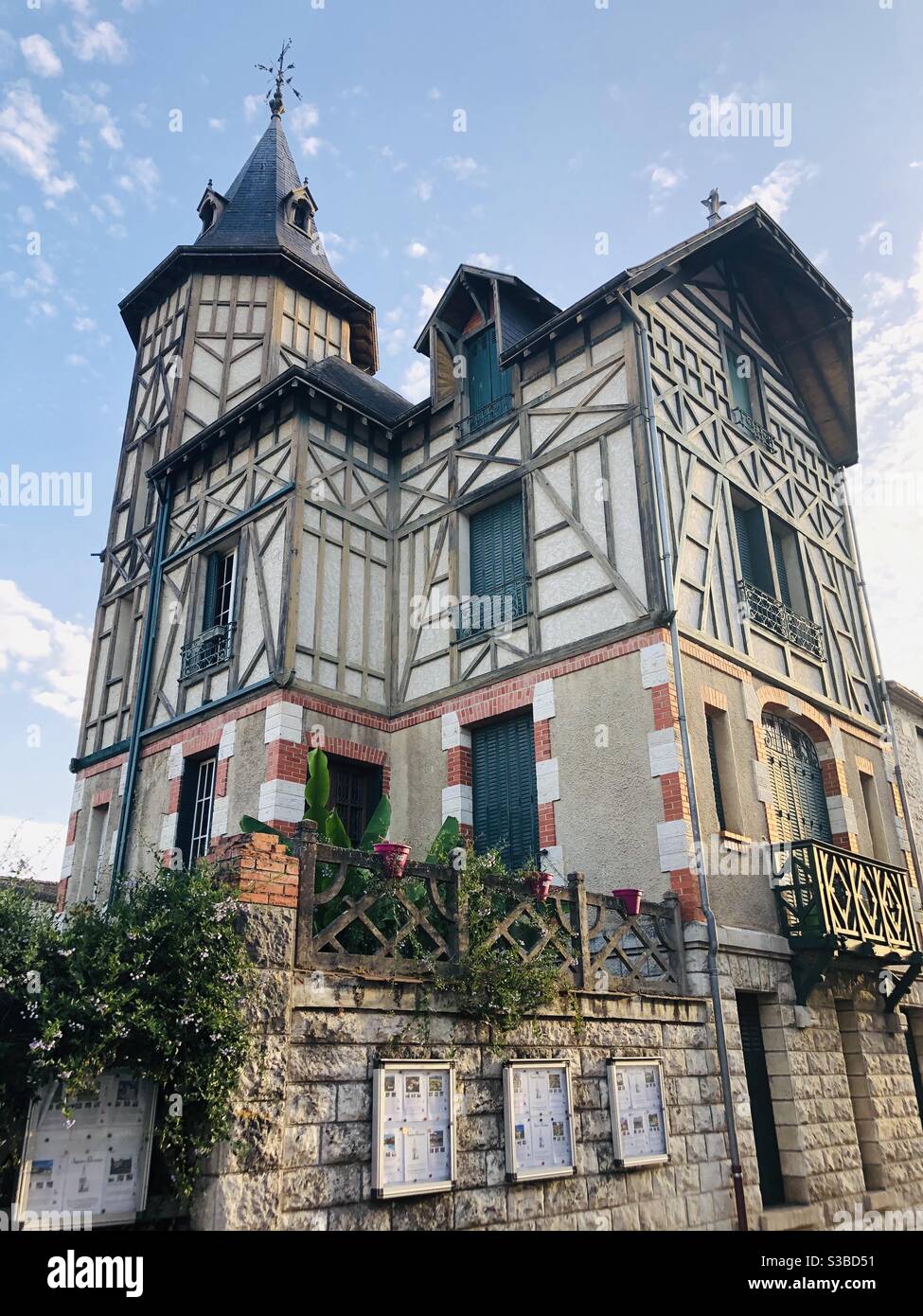 Medieval house in Eymet, France - Smartphone Captured Stock Image
