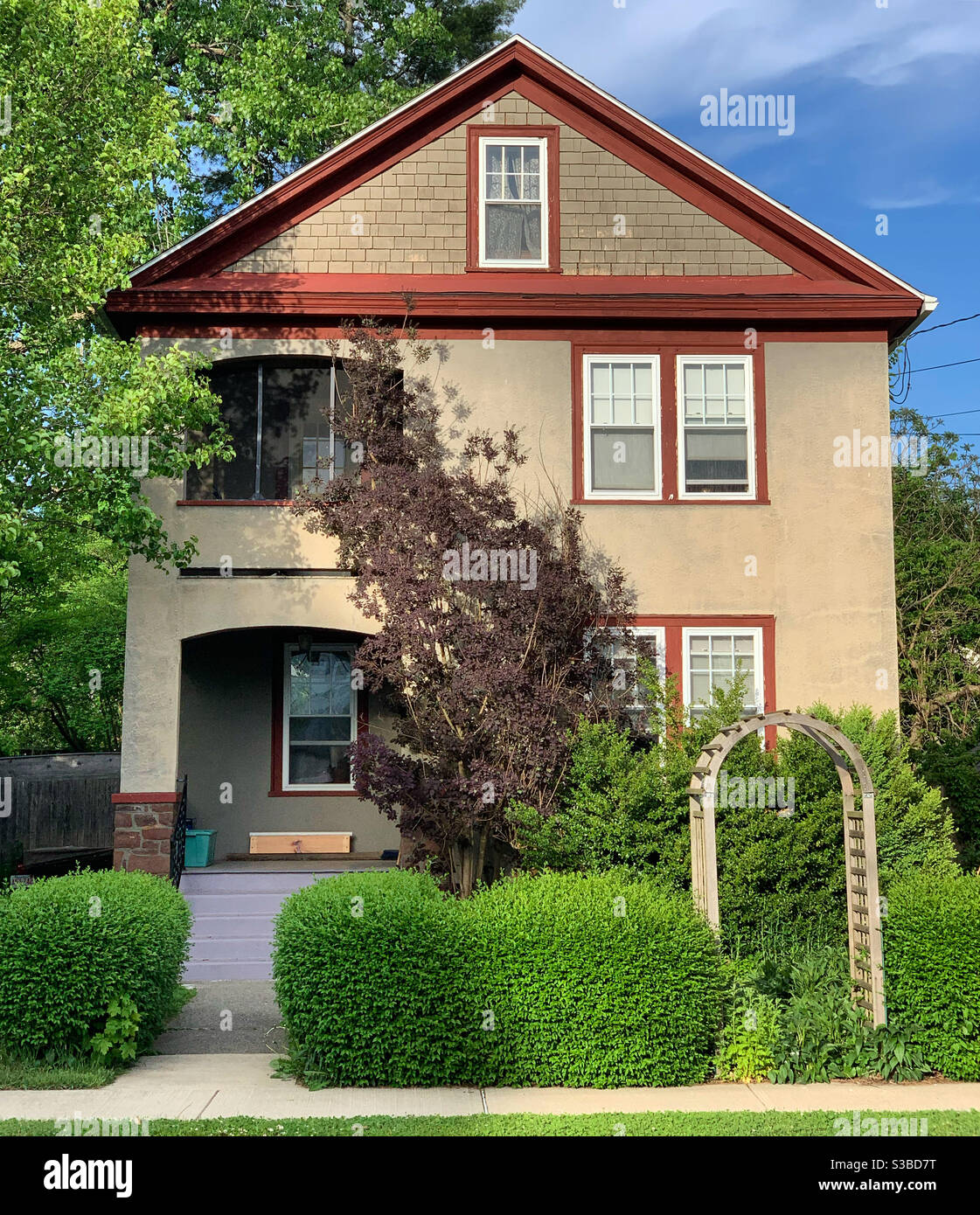 May 2020. A home in Greenfield, Massachusetts, United States. - Smartphone Captured Stock Image