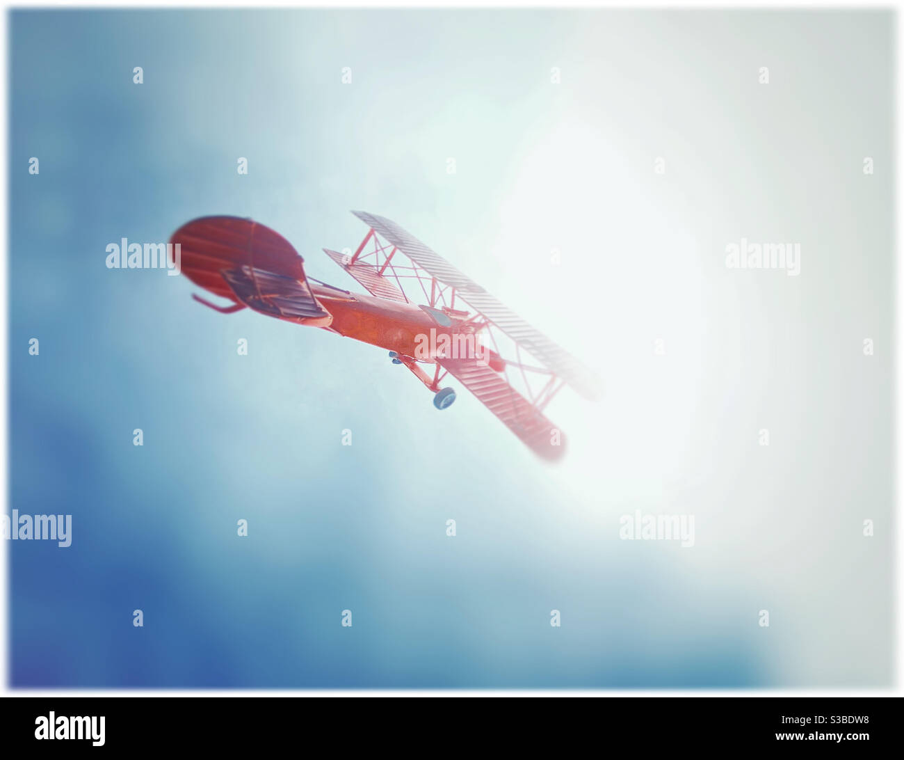 Flight into the clouds. - Smartphone Captured Stock Image