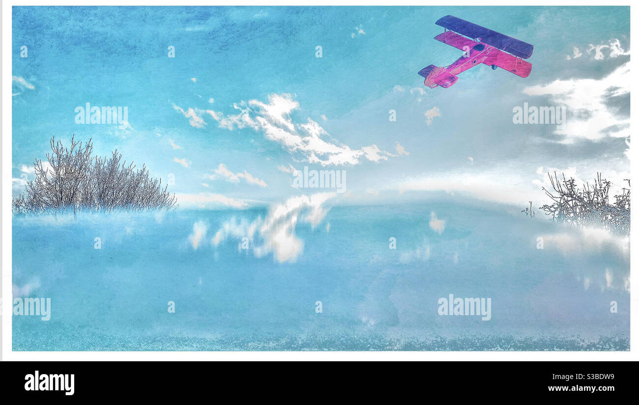 The red plane. - Smartphone Captured Stock Image
