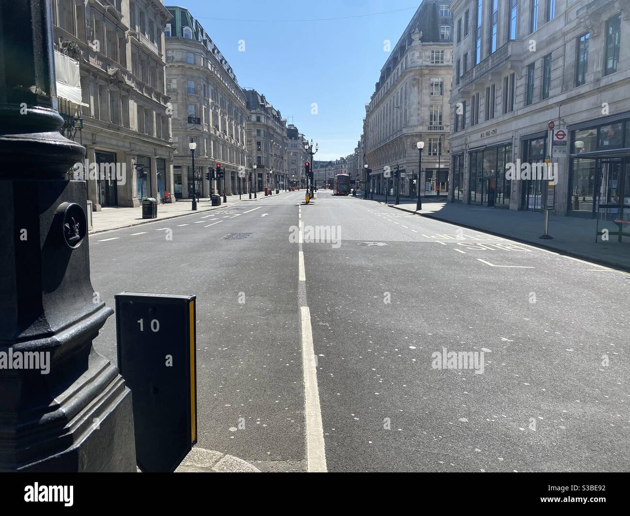 London in lock down - Smartphone Captured Stock Image