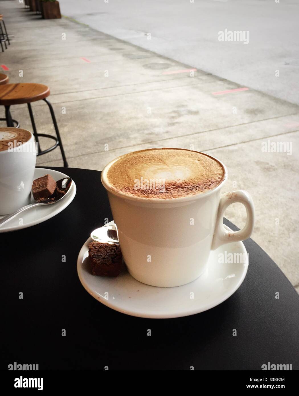 Soy cappuccino - Smartphone Captured Stock Image