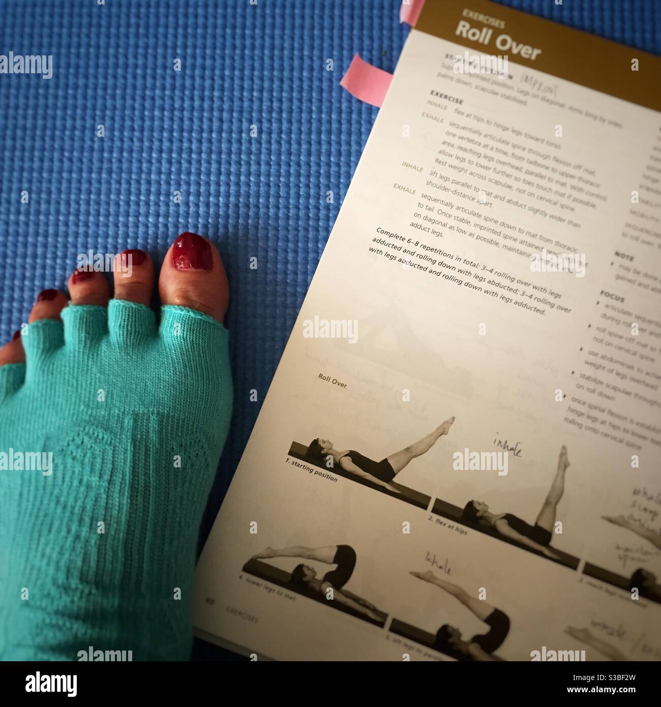 Pilates training - Smartphone Captured Stock Image