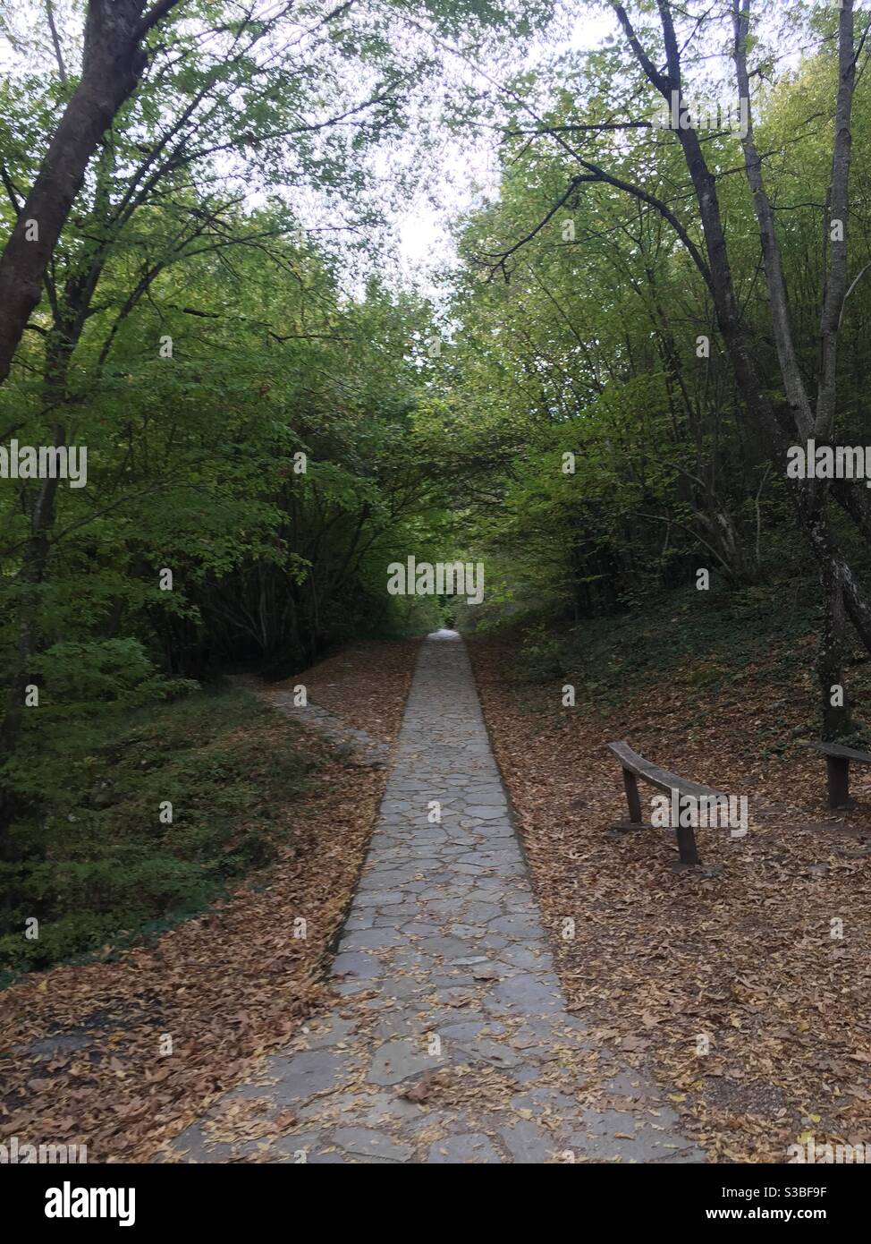 Italy, Lazio, Subiaco, path to the lake and waterfalls of San Benedetto  Stock Photo - Alamy