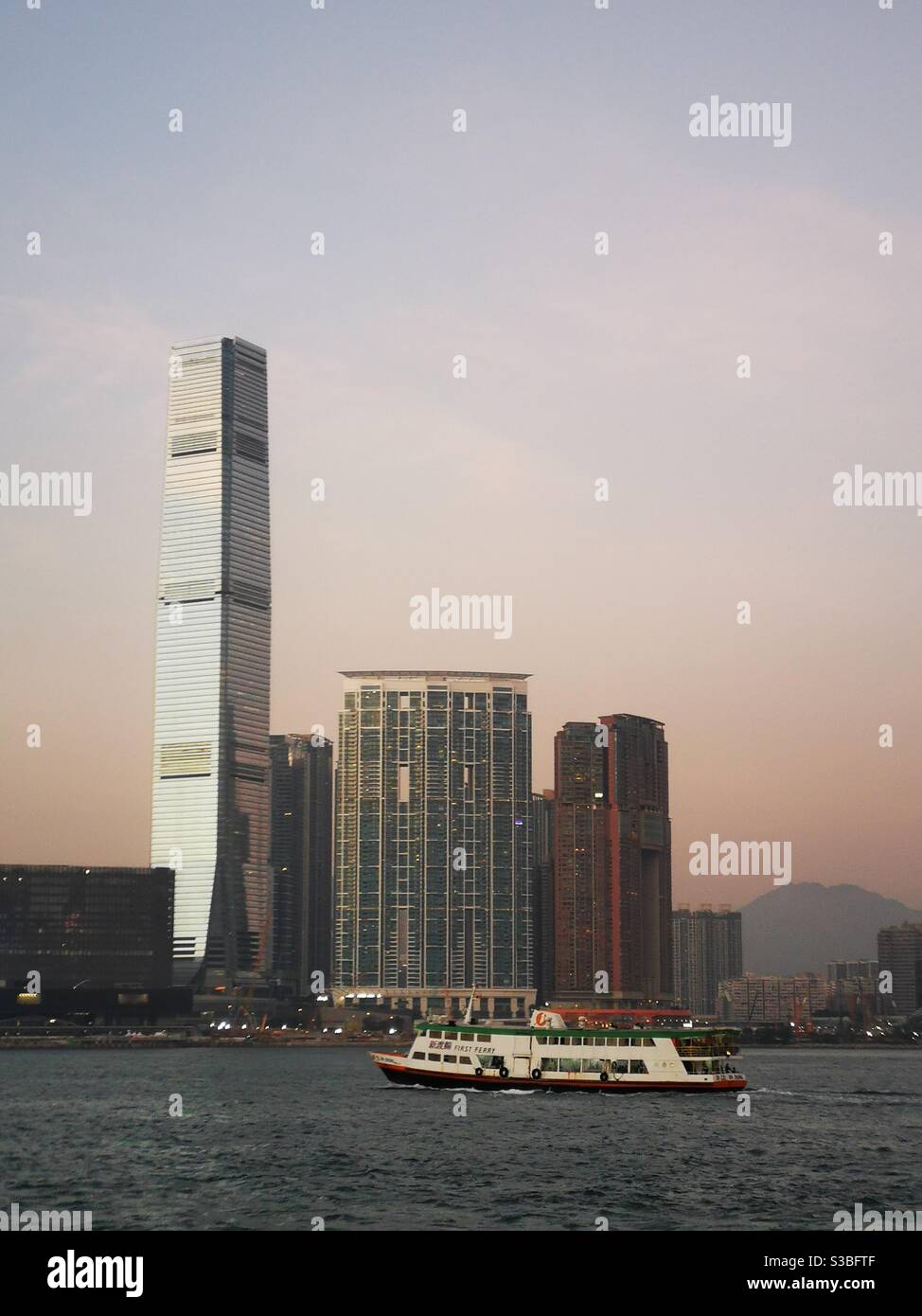 A view of Western Kowloon in Hong kong. - Smartphone Captured Stock Image