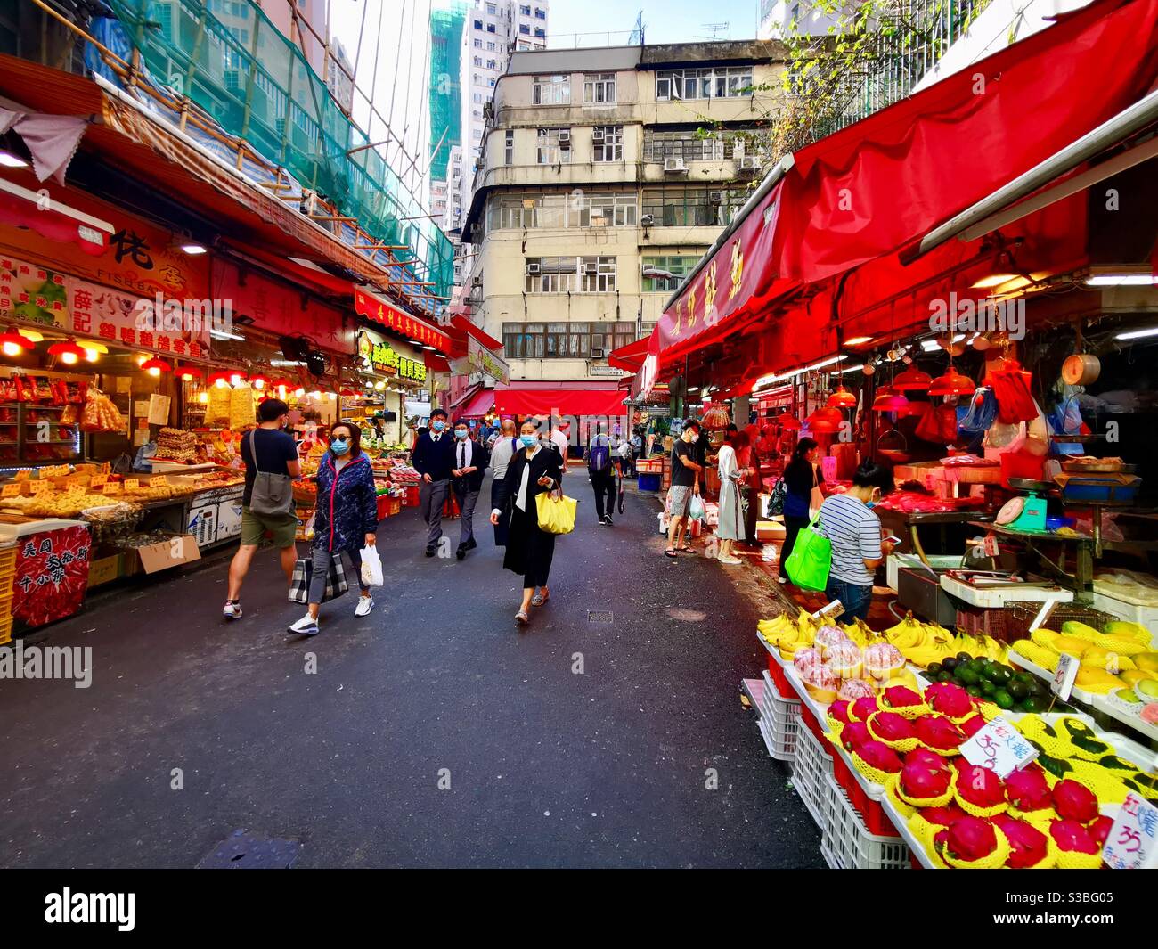 The vibrant markets in Wan Chai, Hong Kong Stock Photo Alamy