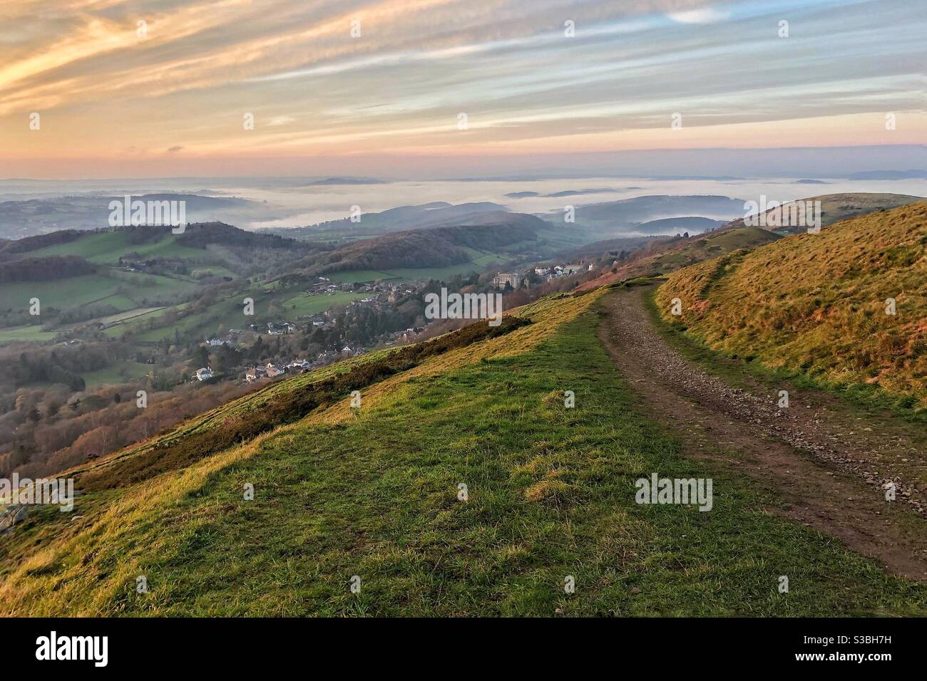 Autumn evening on Malverns UK Stock Photo