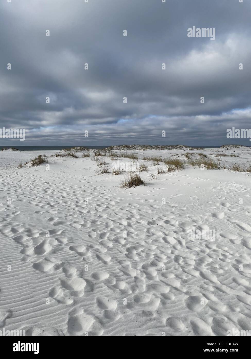 Textured white sand Florida beach at Gulf Islands National Seashore Stock Photo Alamy