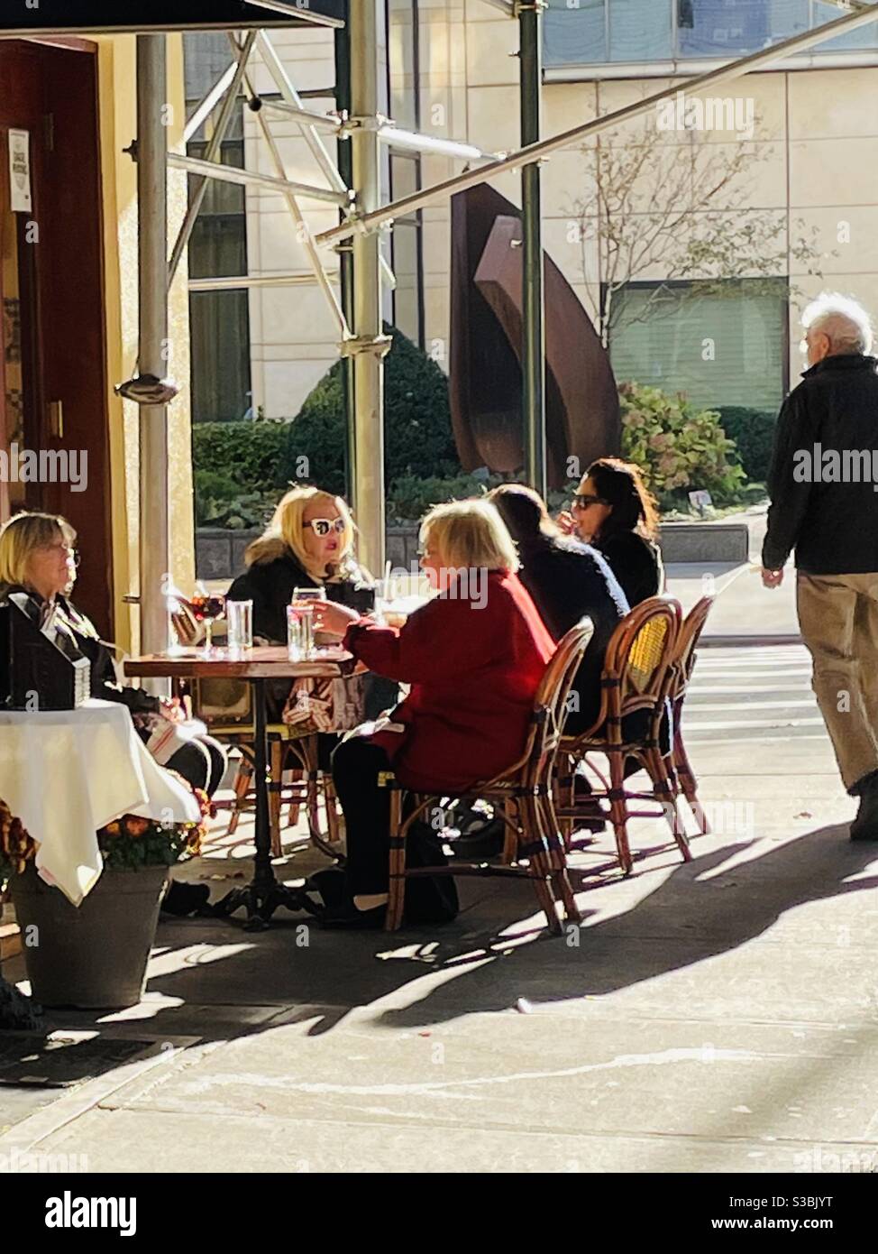 Women who lunch - Smartphone Captured Stock Image
