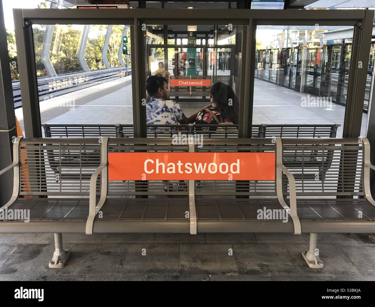 Chatswood station platform, Sydney, Australia Stock Photo