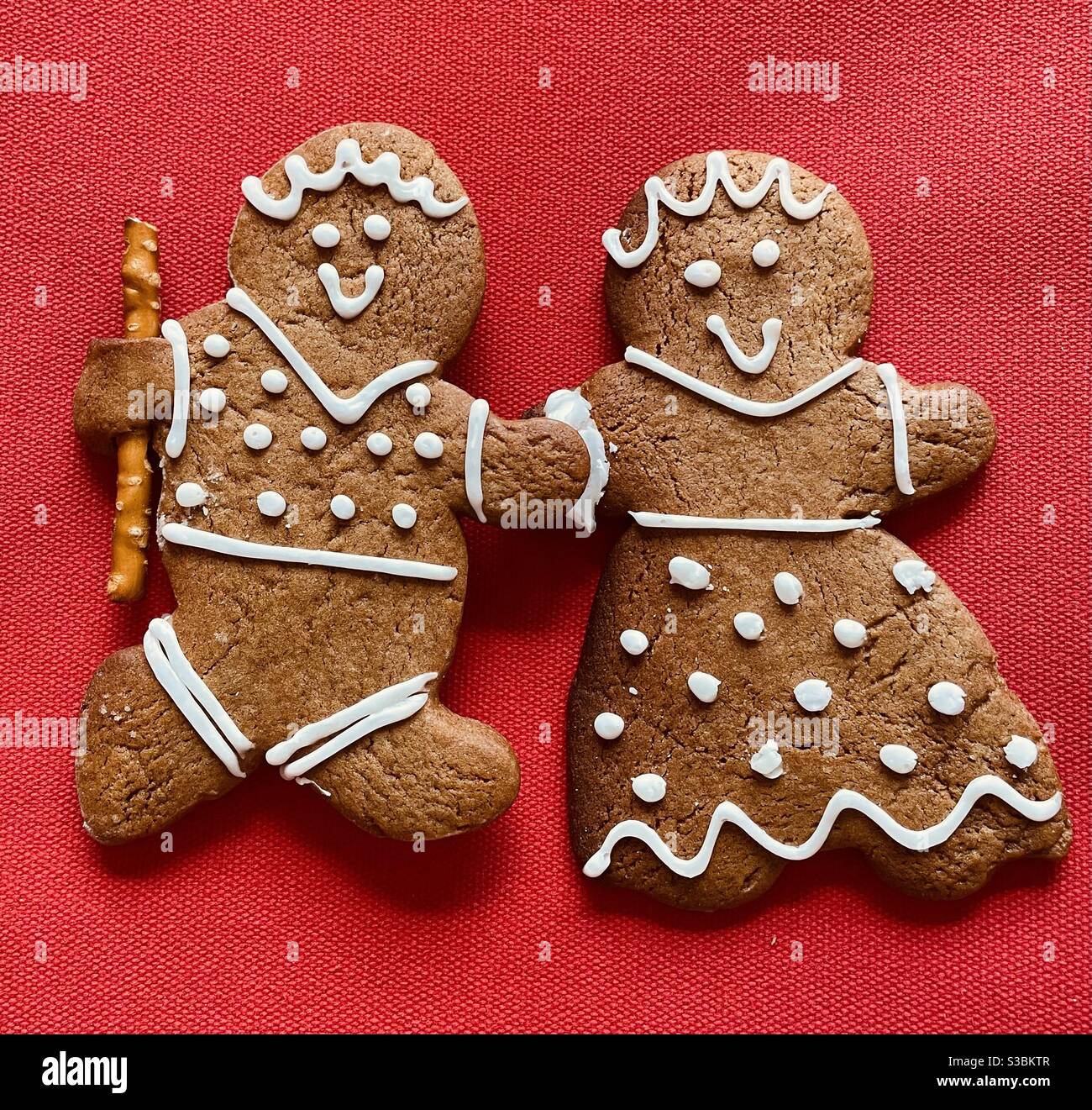 Gingerbread couple - Smartphone Captured Stock Image