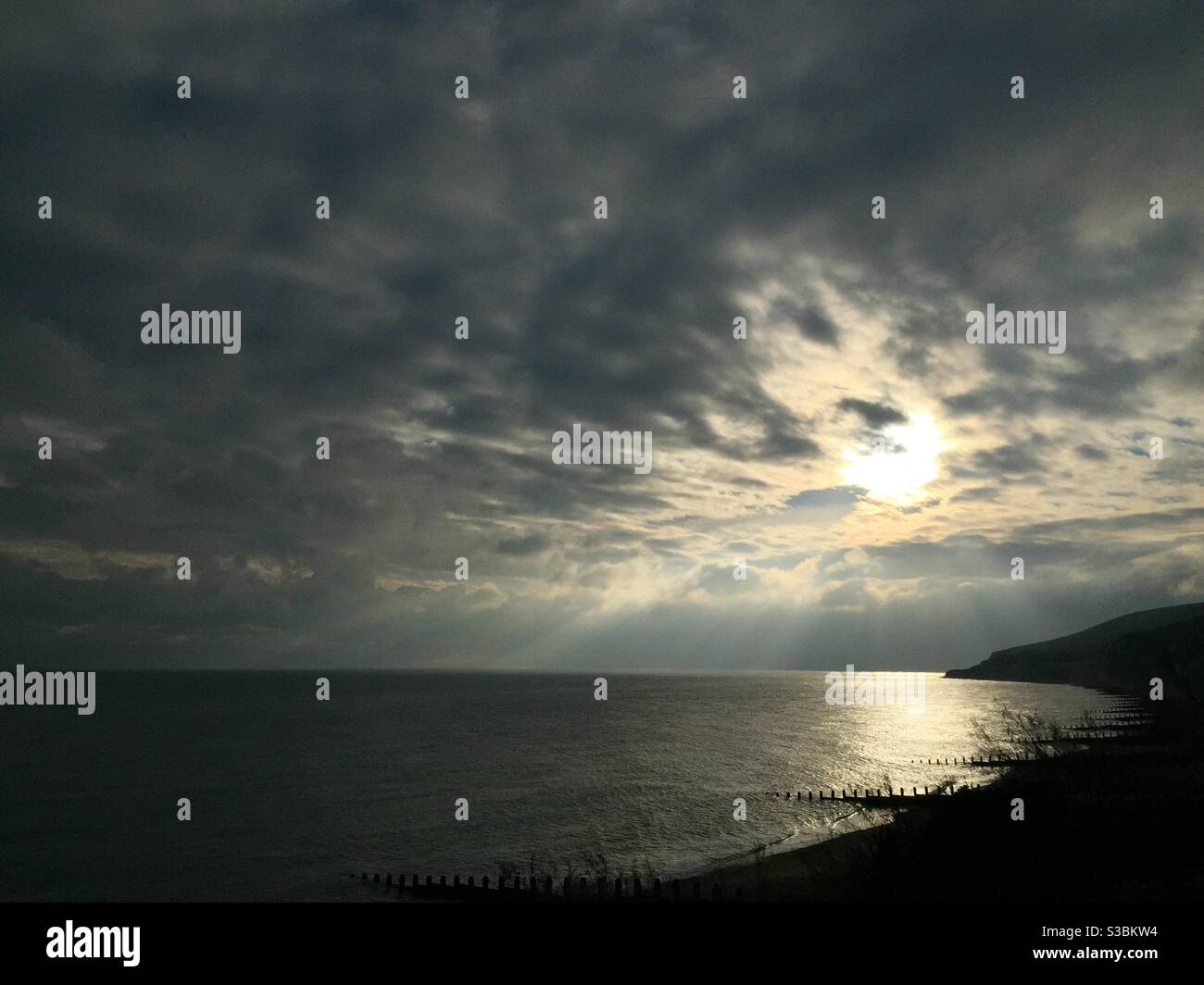 Towards Beachy Head from Eastbourne - Smartphone Captured Stock Image