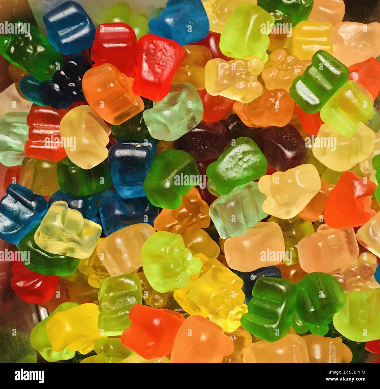 Mini Gummy Bears! Stock Photo