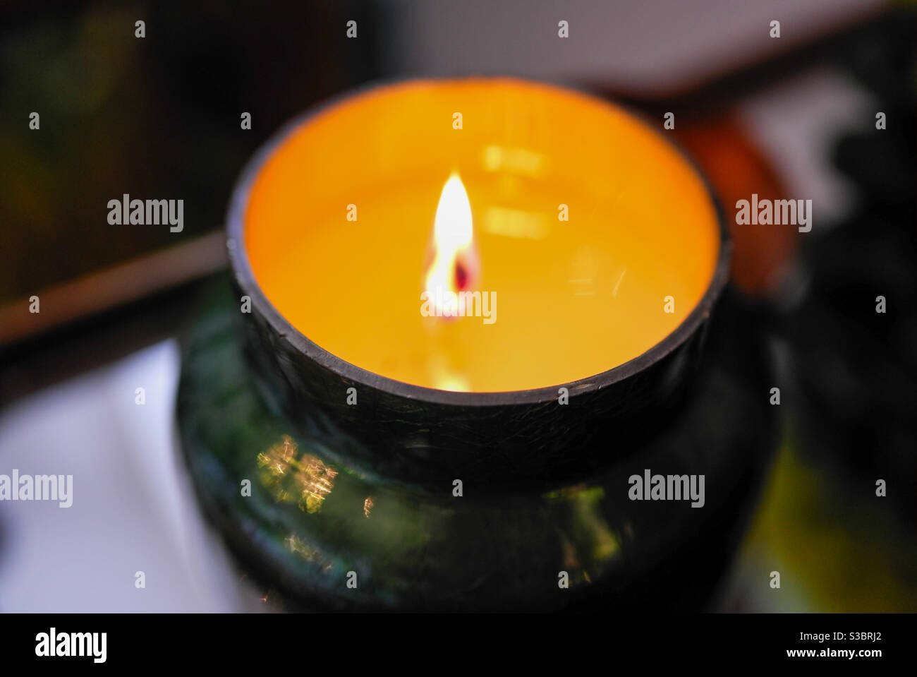 Scented candle - Smartphone Captured Stock Image